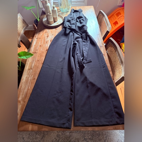 New York & Company Pants - New York & Company Black Wide-Leg Jumpsuit